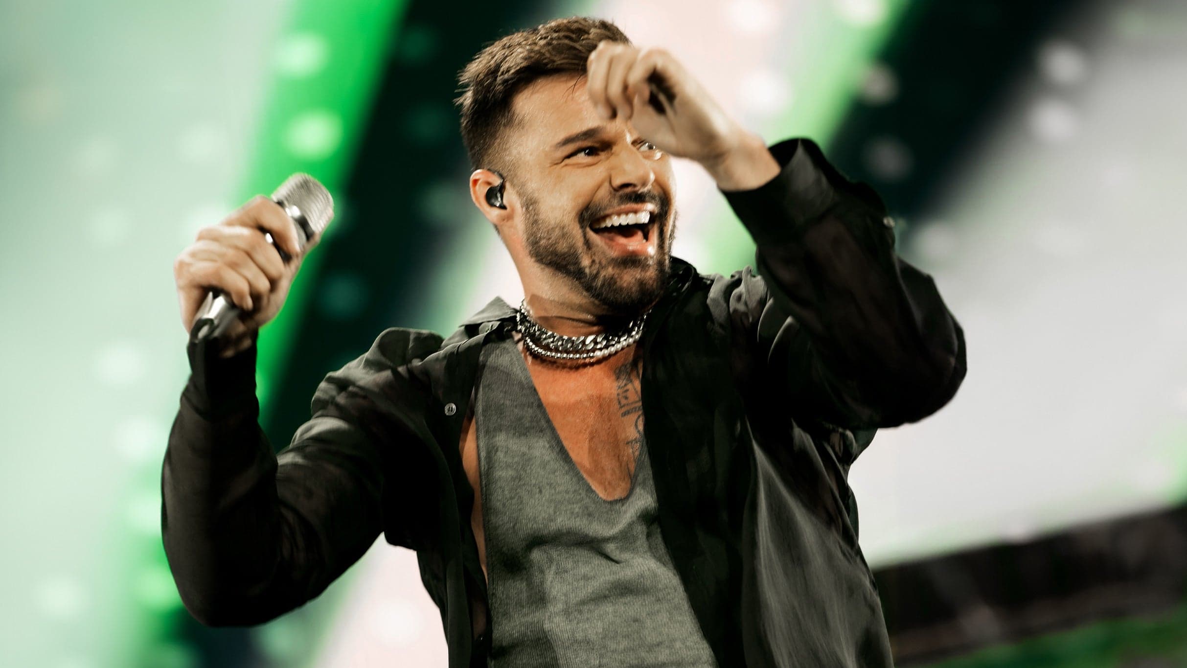Ricky Martin performing live